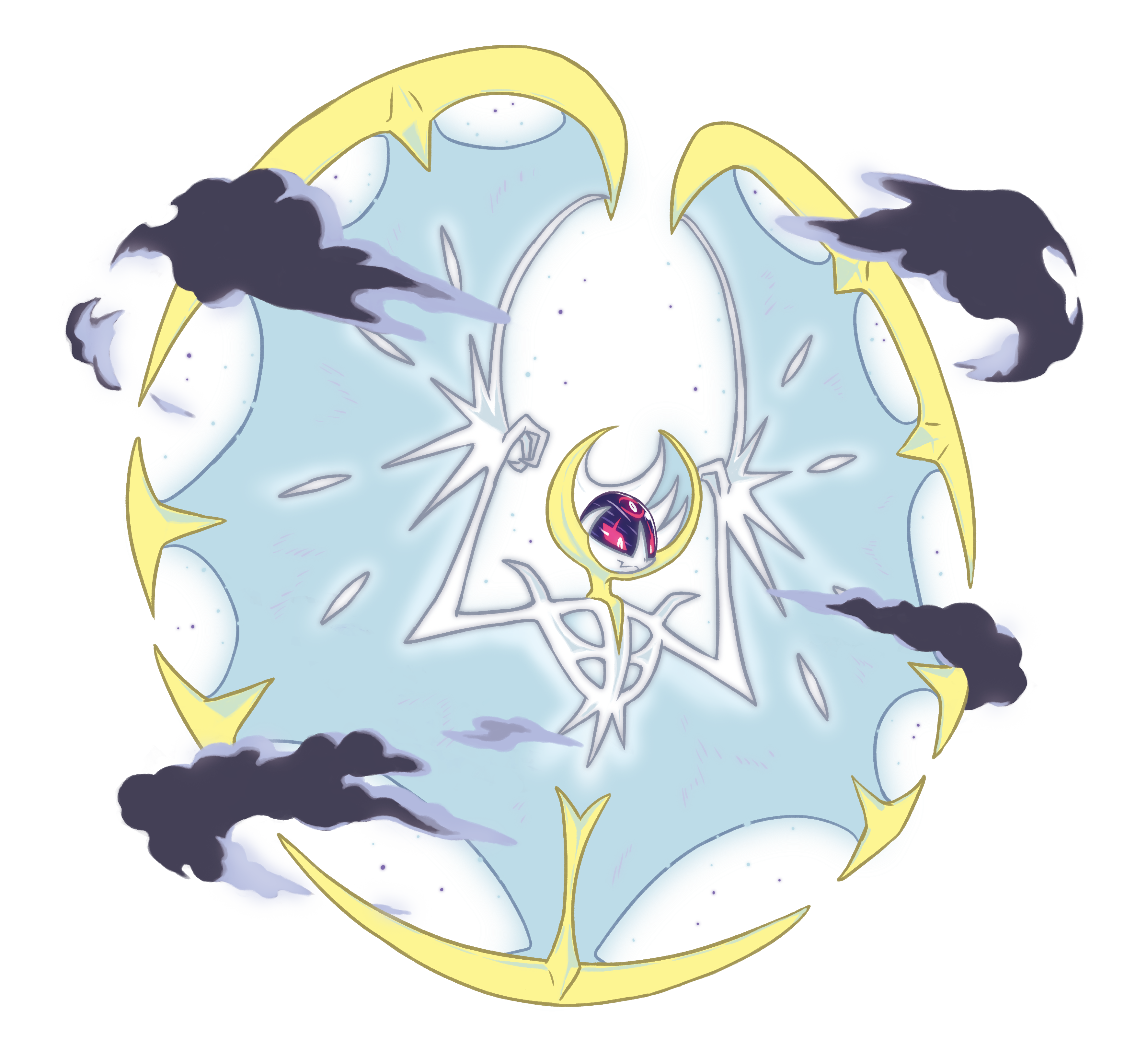 Artwork de Lunala en Phase Pleine Lune