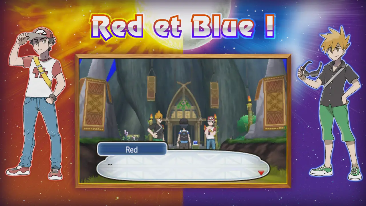 Capture d'écran du trailer officiel montrant Red et Blue