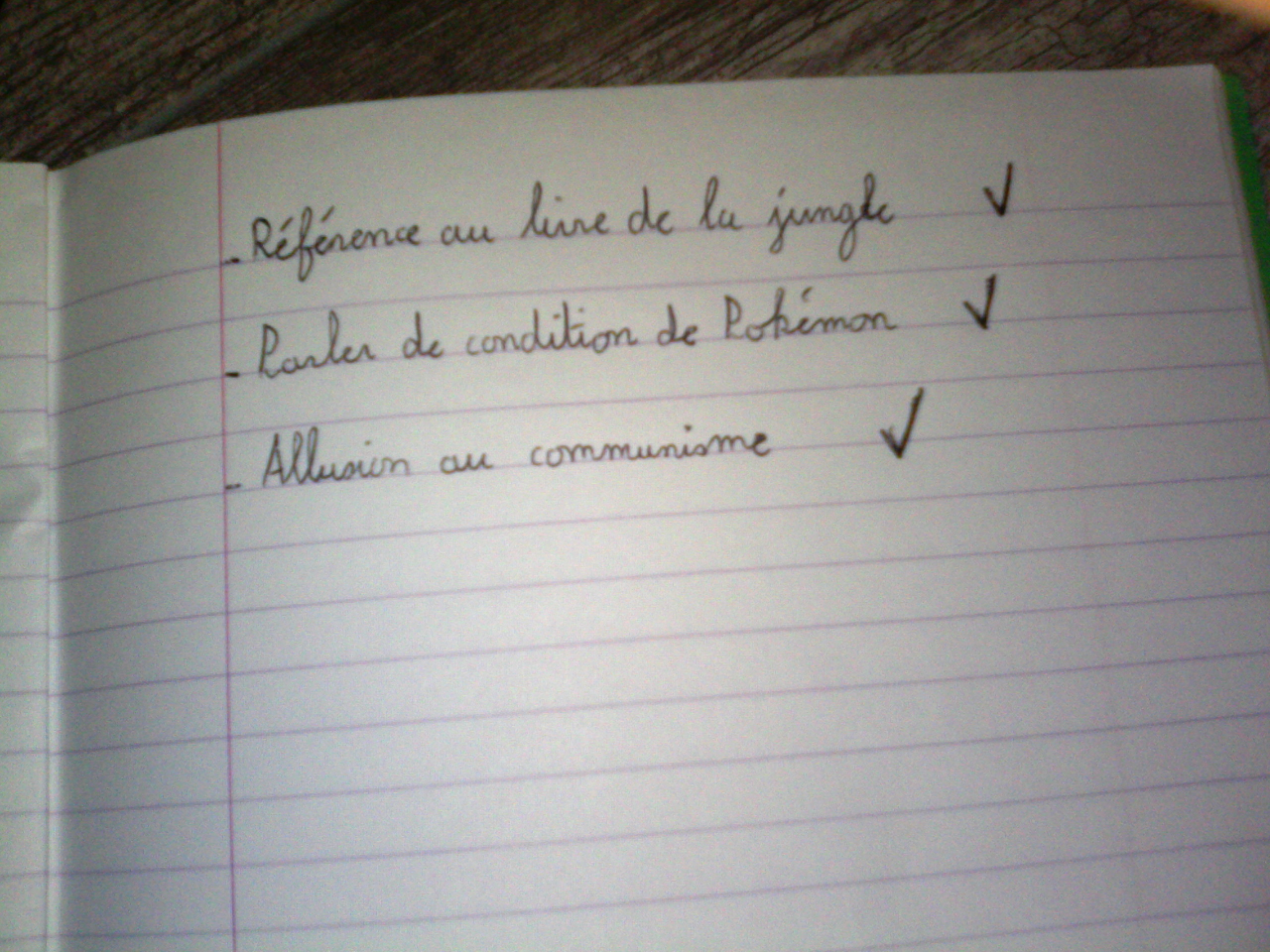 Todolist de l'article par l'auteur dudit article