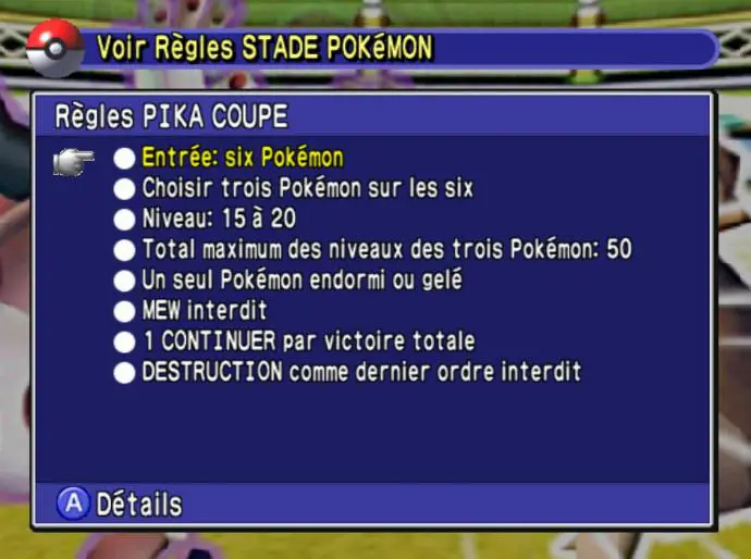 règles pika coupe stadium